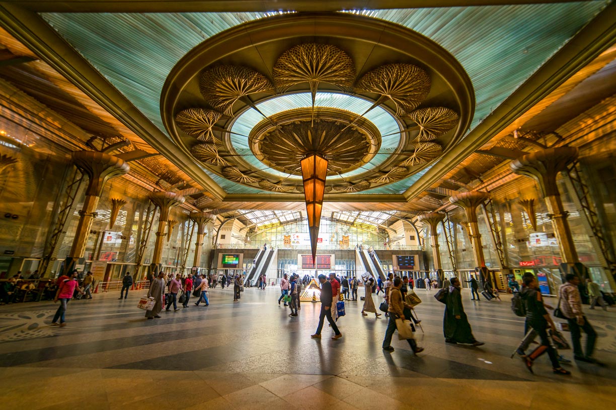 Central hall of Ramses Train Station in Cairo