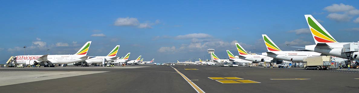 Ethiopian Airlines fleet at Bole International Airport