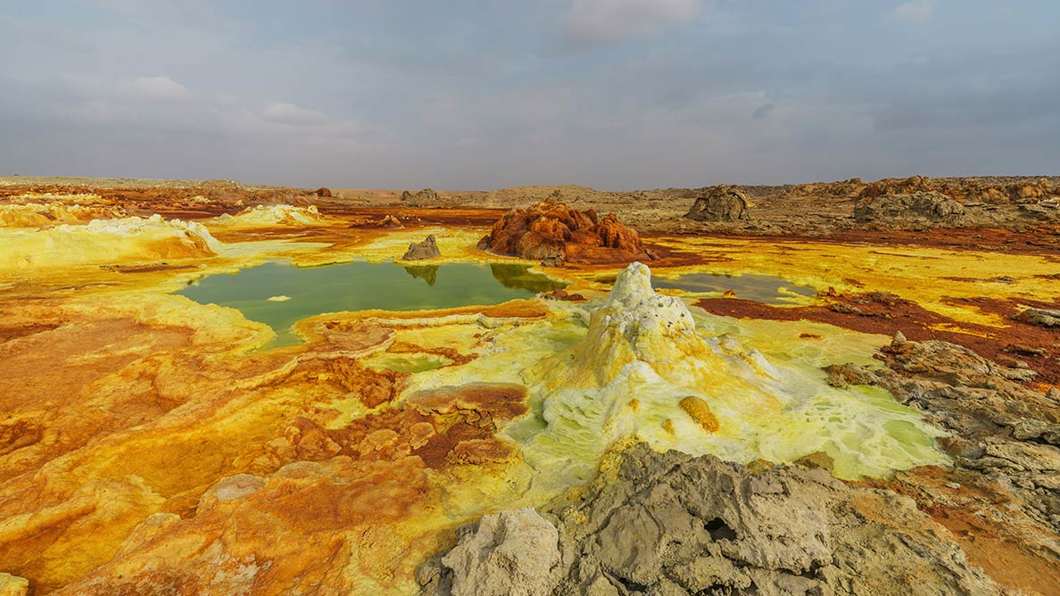 Dallol volcano in the Afar Region of Ethiopia