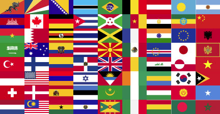 Flags of the world pattern