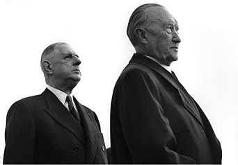 de Gaulle and  Adenauer
