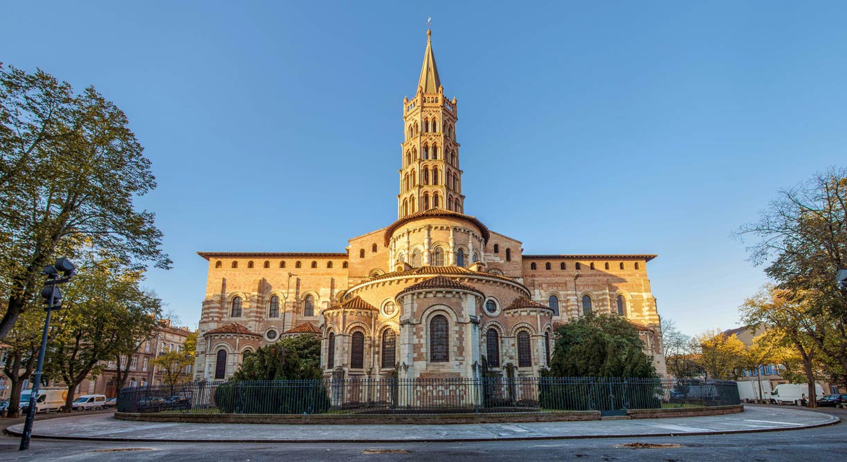 The 12-century Basilica of St. Sernin in Toulouse, France