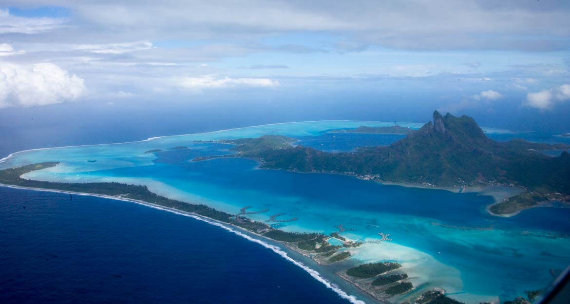 Bora Bora island in the Leeward group of the Society Islands