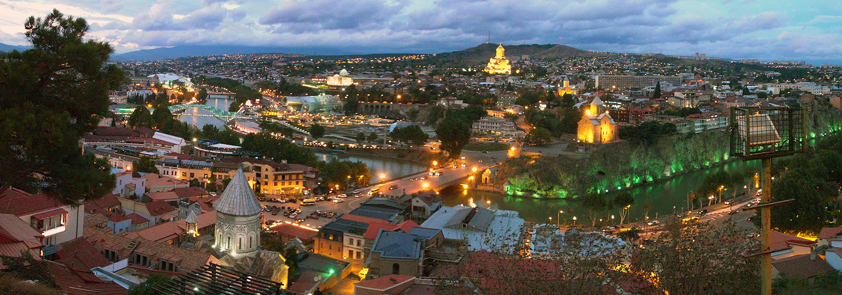 Tbilisi Historical center of Tbilisi at sunset