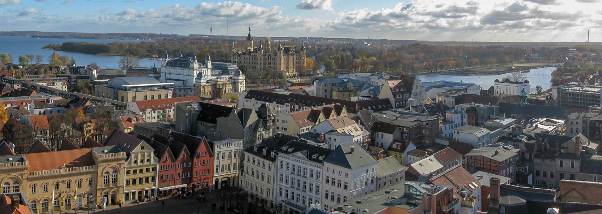 Panorama of Schwerin with Schwerin Castle