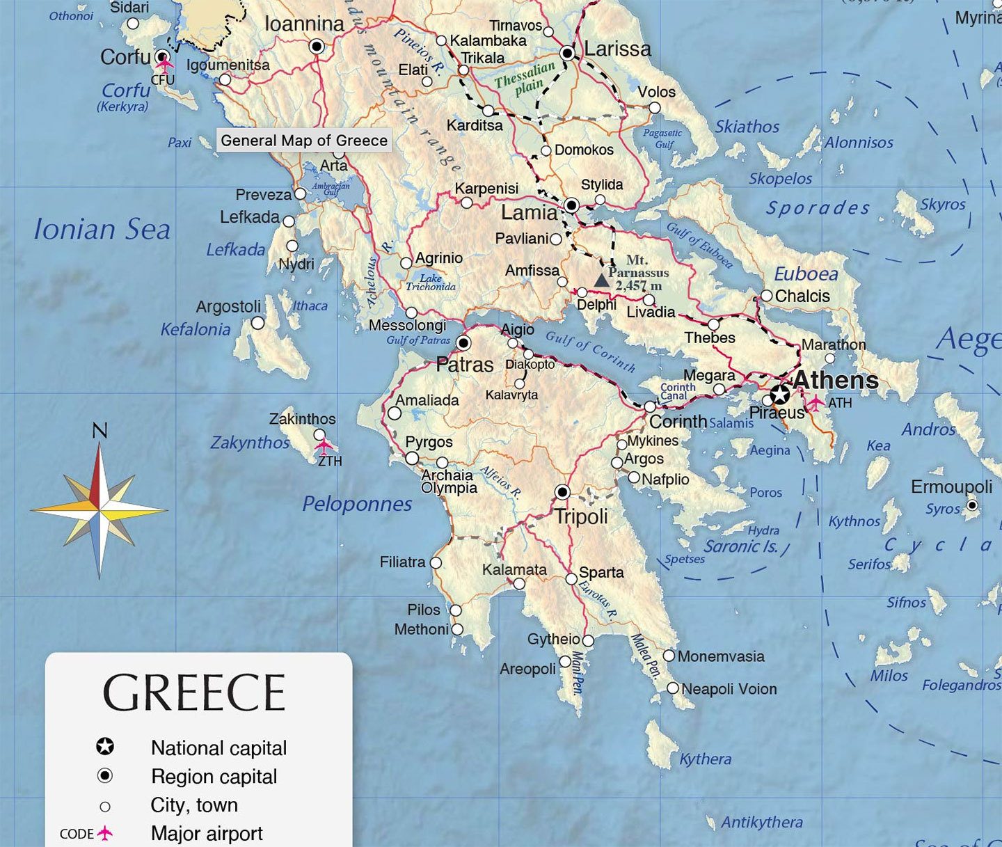 A nice map of Greece
