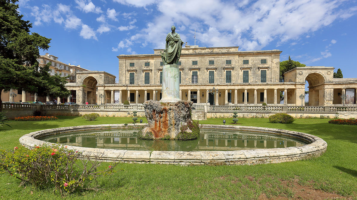 Palace of Saints Michael and George in the city of Corfu, Greece