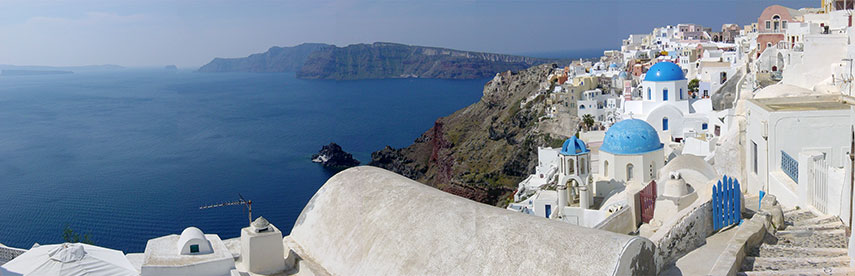 Santorini island caldera, Greece