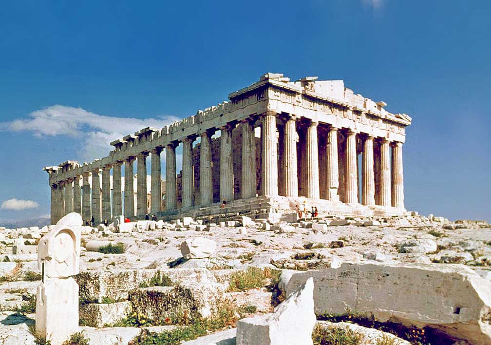 Famous Landmarks: Annotated Satellite View of Acropolis of Athens, Greece - Nations Online Project