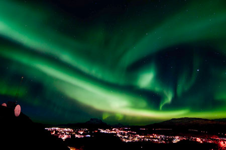 Aurora Borealis over Nuuk, Greenland