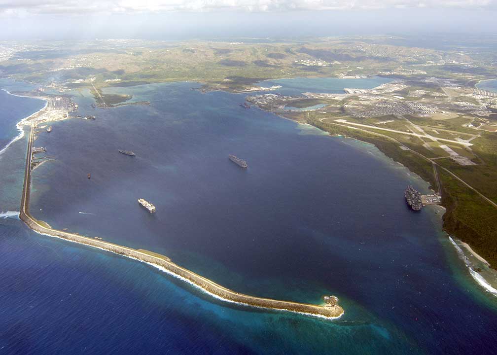 Aerial of Apra Harbor, Guam