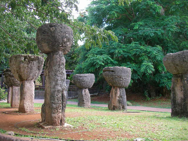 Latte stones in Latte Stone Park, Hagatna, Guam