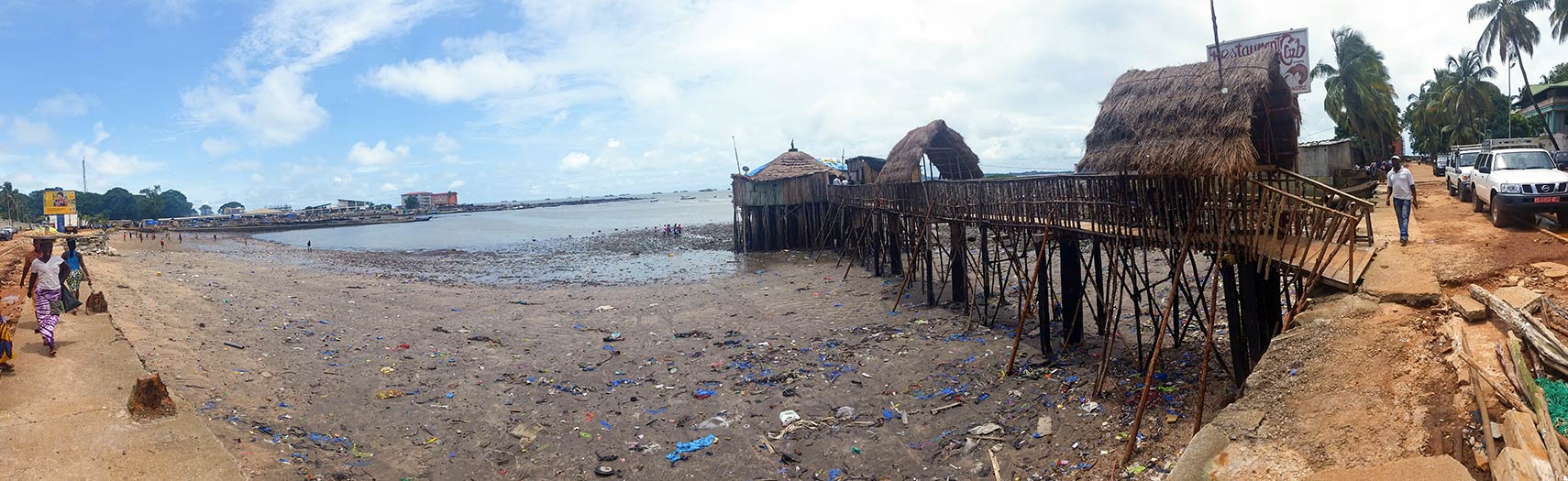 "Restaurant Obama" at Boulbinet fishing port in Conakry.