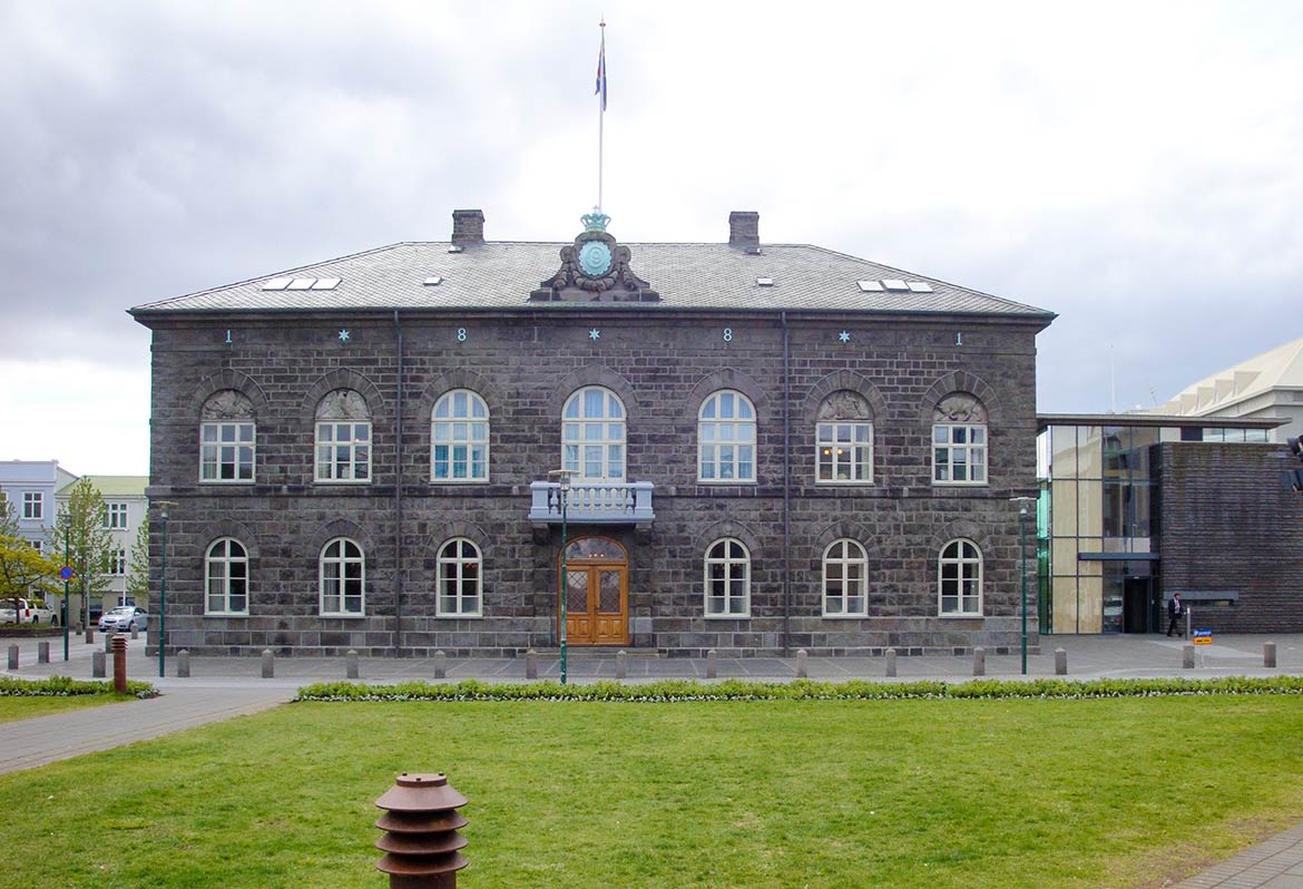 Icelandic Althing house in Reykjavík