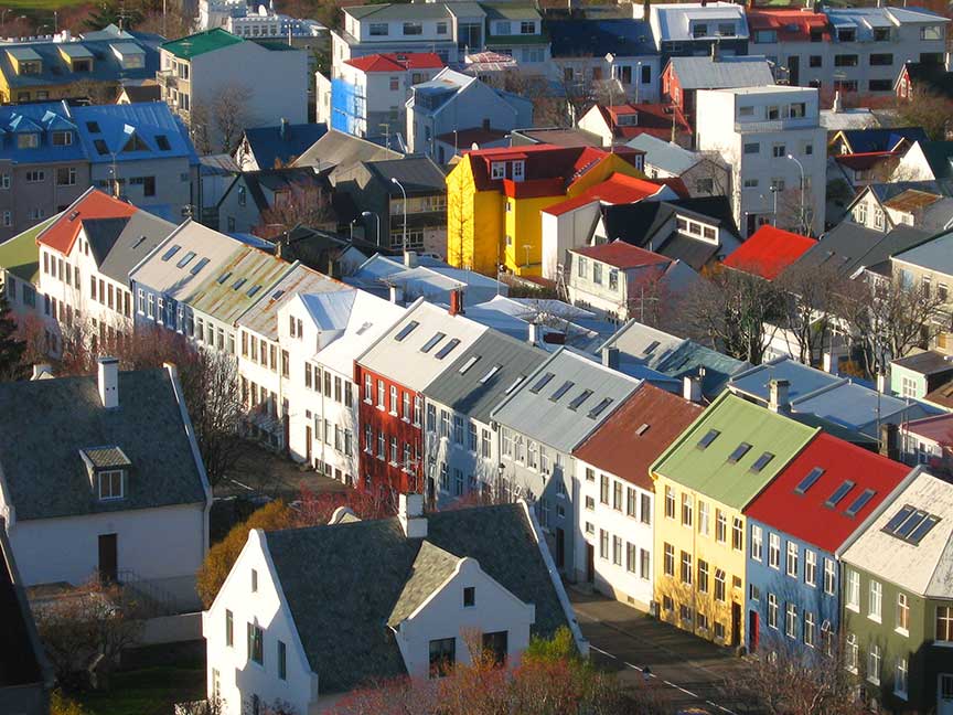 City View of Reykjavik view from Hallgrímskirkja