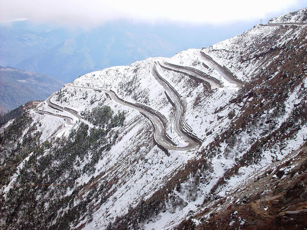 Switchbacks in Himalayas, Arunachal Pradesh