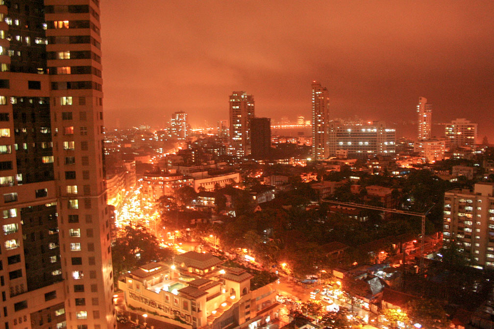 Mumbai Downtown at night from Nana Chowk