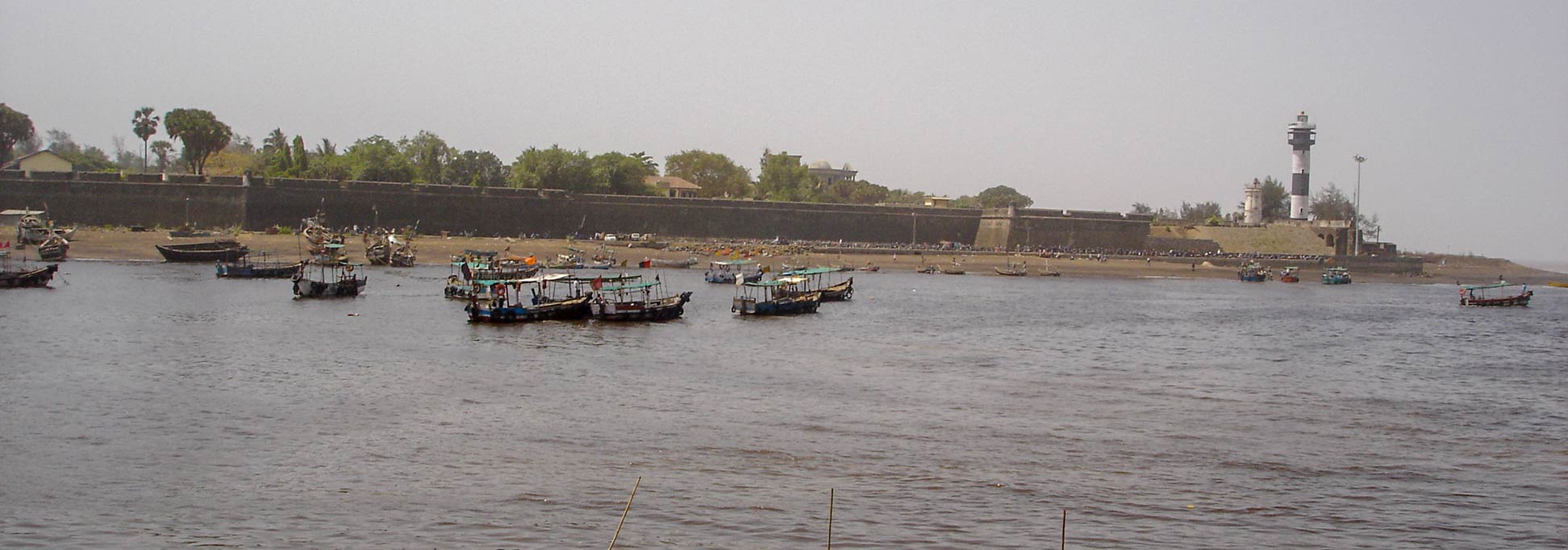 Fortress and Lighthouse of Daman at Daman Ganga River, India