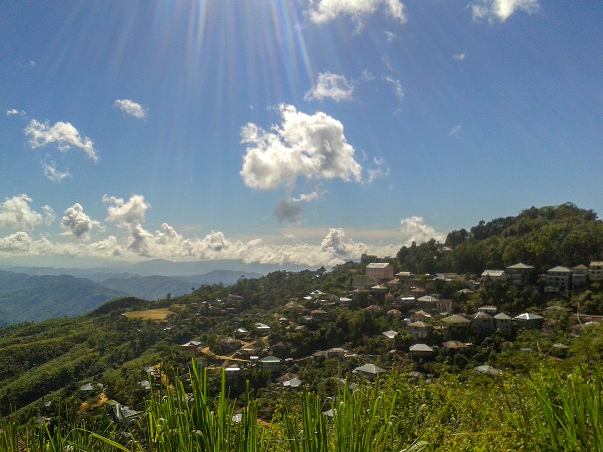 The hill town of Lunglei in Mizoram