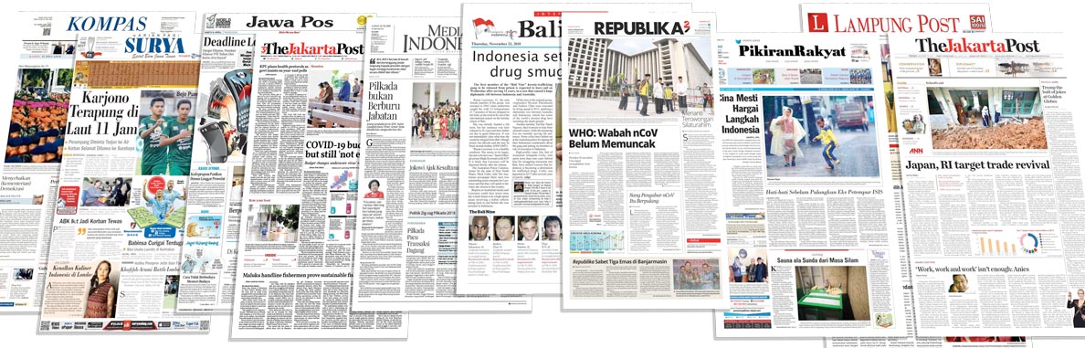 Indonesia newspaper cover