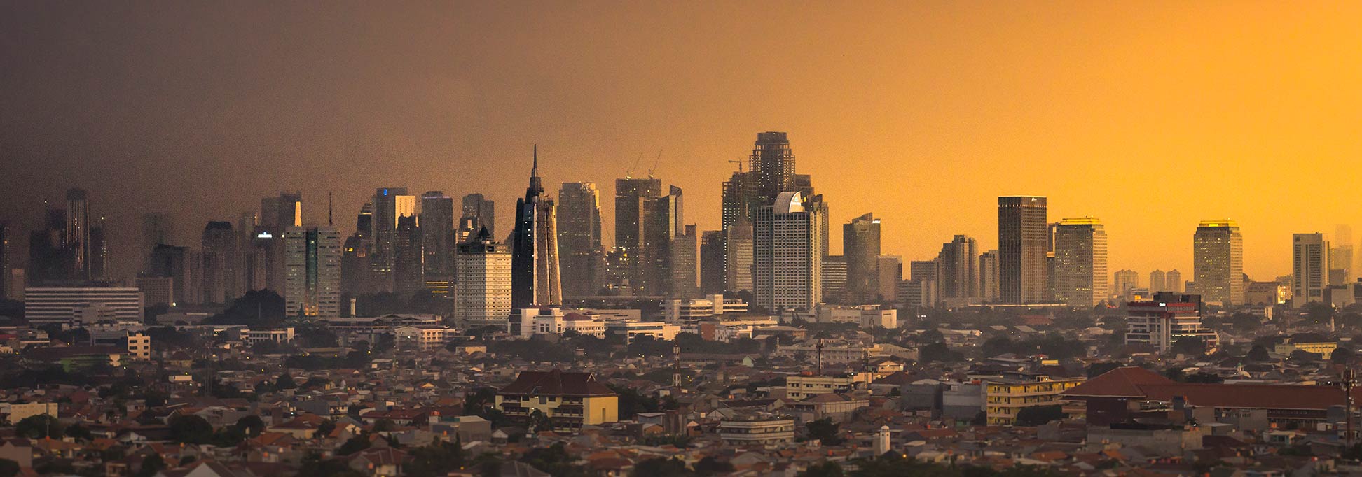 Skyline of Indonesia's capital city Jakarta.