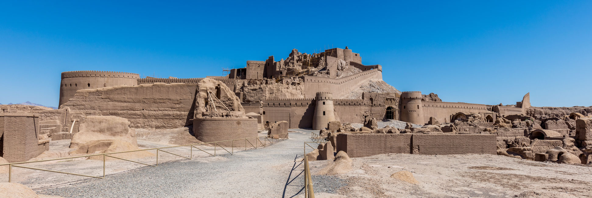 Arg-e Bam fortress in the city of Bam in Kerman Province, Iran