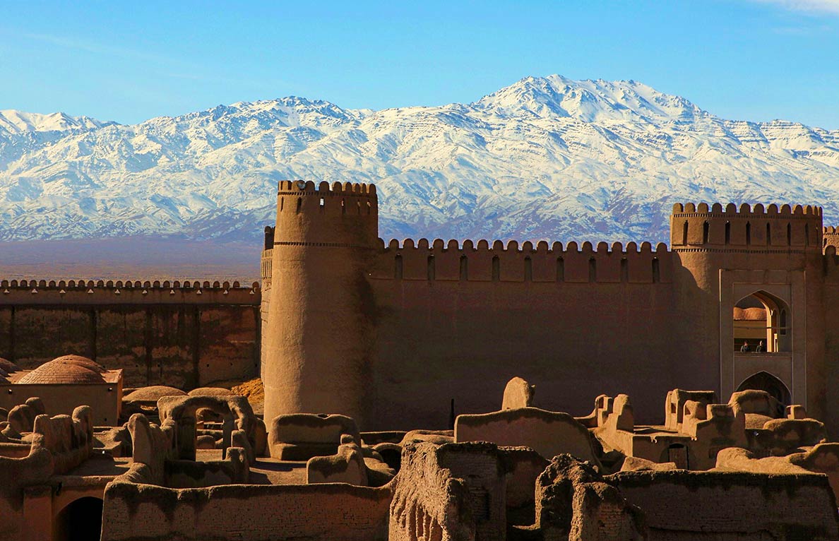Ruins of Rayen Castle in Kerman, Iran