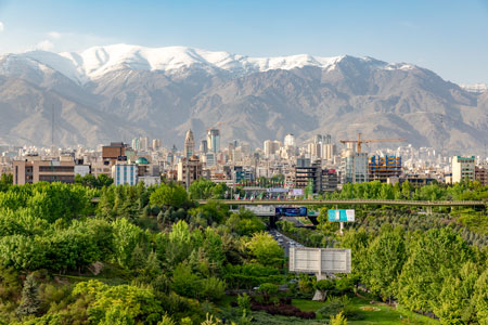 View of Tehran and the Alborz Mountain