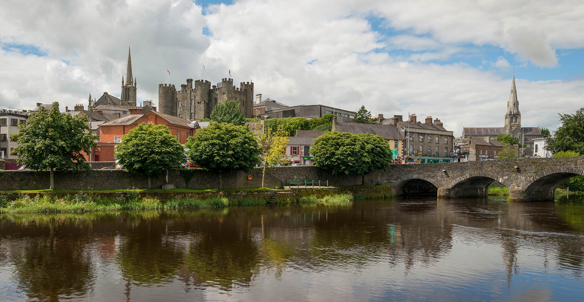 Enniscorthy in County Wexford, as seen from Shannon Quay