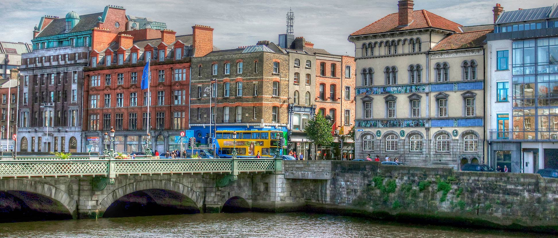 Grattan Bridge in Dublin over the River Liffey