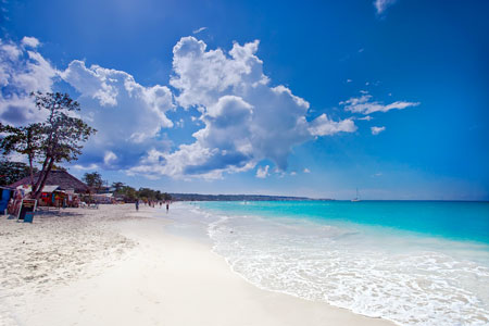 7-mile beach in Jamaica