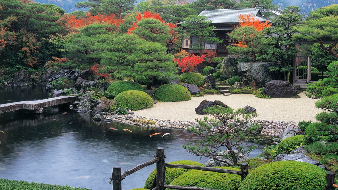 Pond garden at the Adachi Museum of Art, Yasugi, Shimane Prefecture