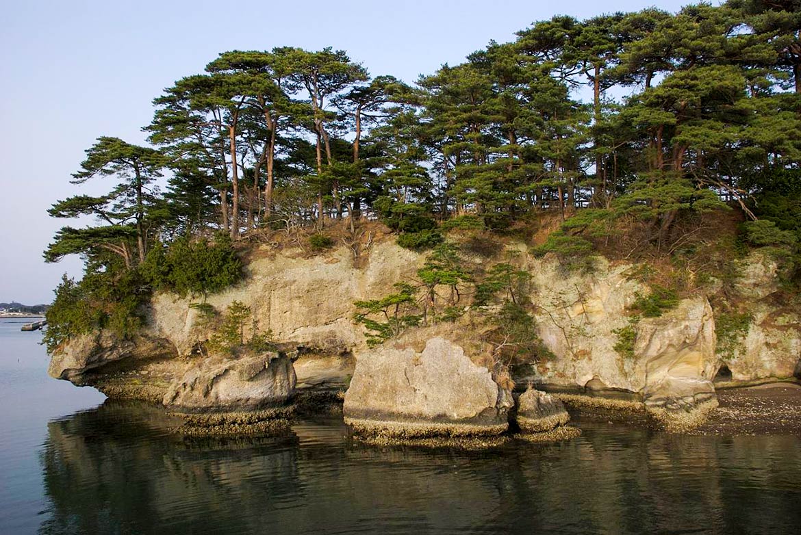 Matsushima islands in Matsushima Bay, Japan