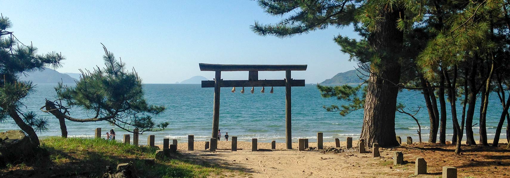 Torii of Iki Shrine, Ikinomatsubara Beach