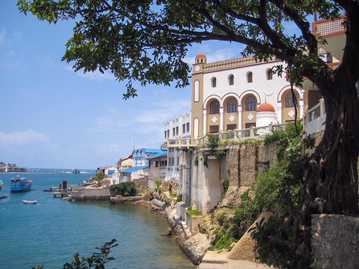 Beachfront of the Old Town of Mombasa 