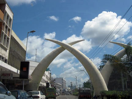 Mombasa "Tusks" portal, Moi Avenue, Mombasa, Kenya