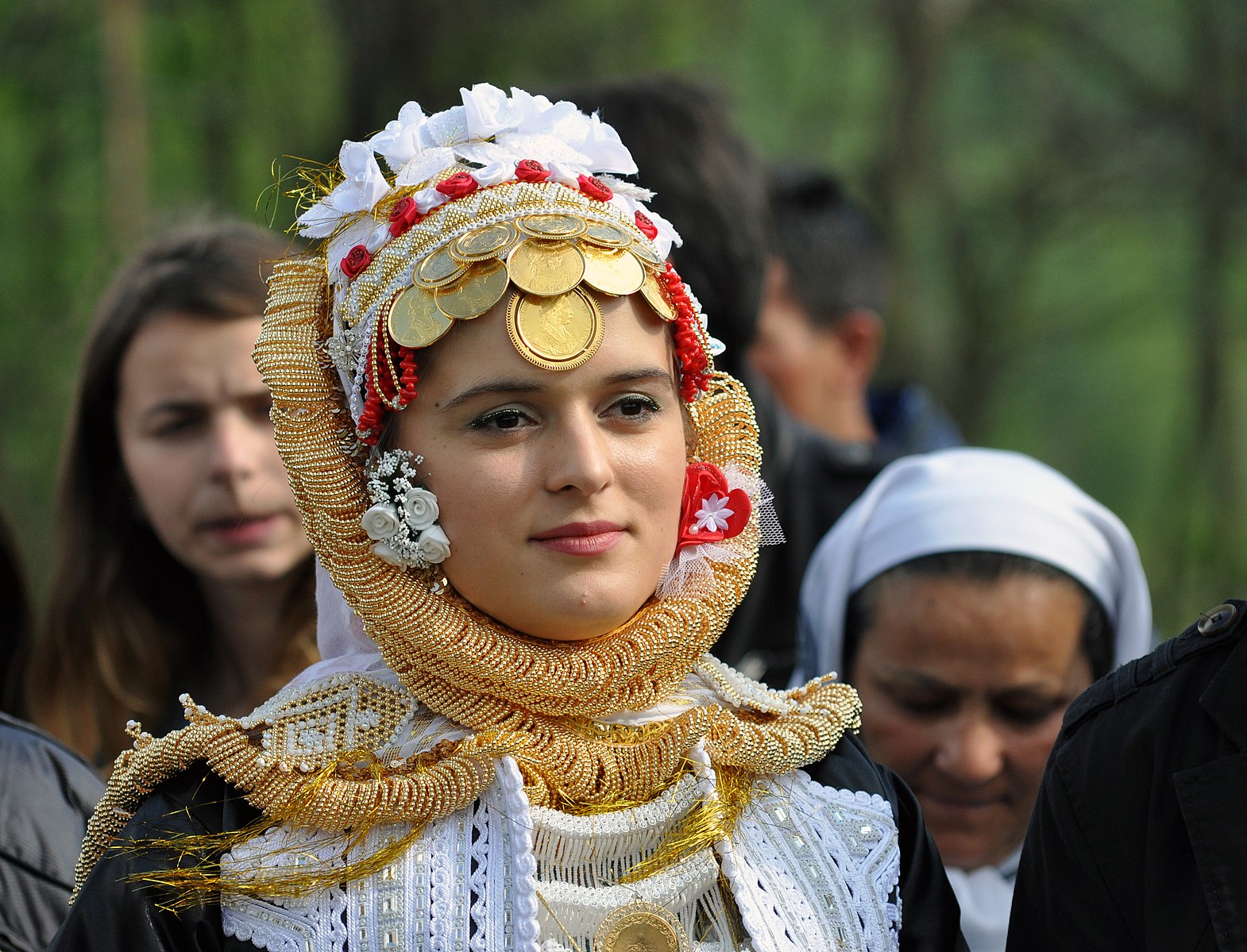 Young Gorani bride in traditional costume,  Kosovo