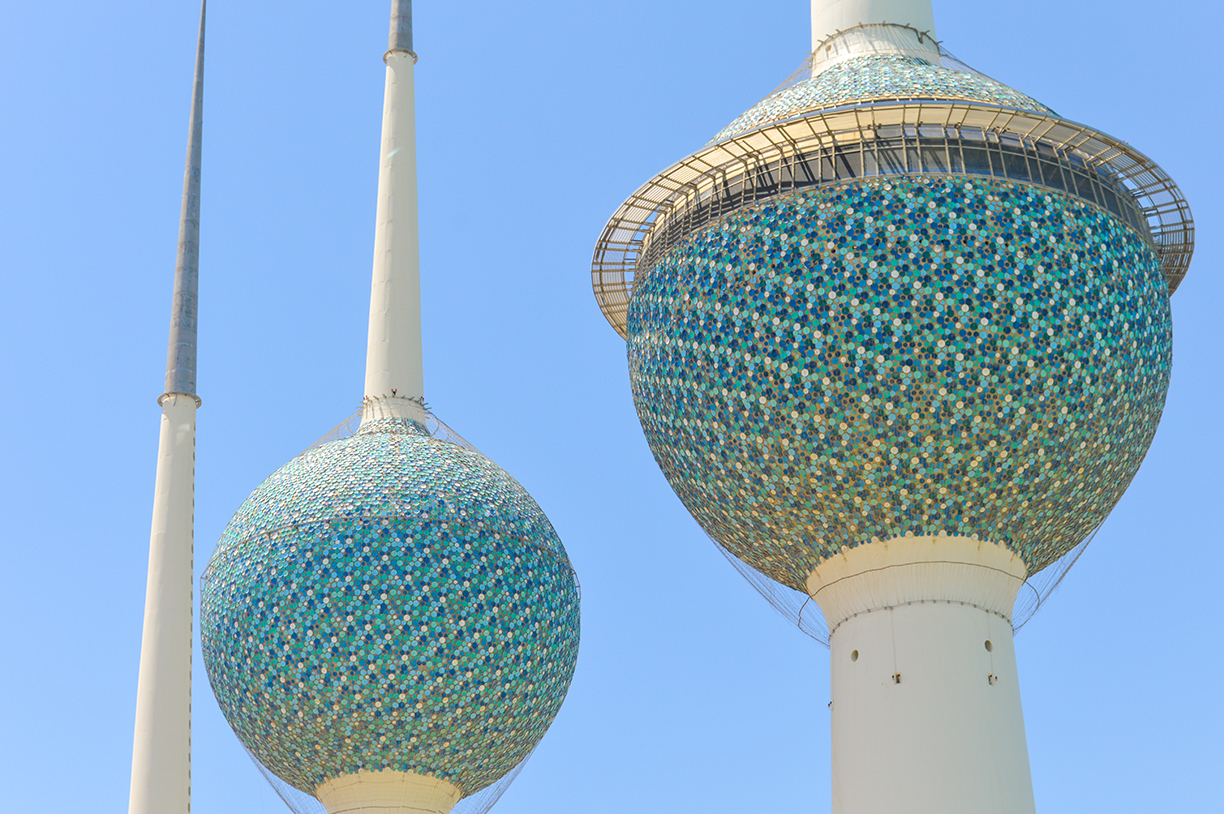 Kuwait Towers, Kuwait City's water towers in Kuwait City, Kuwait