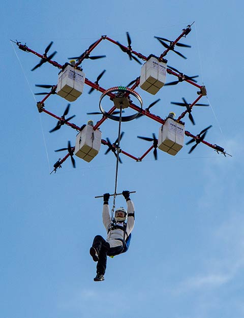 First human drone flight