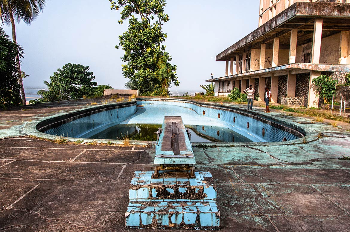 Former Ducor Palace Hotel in Monrovia