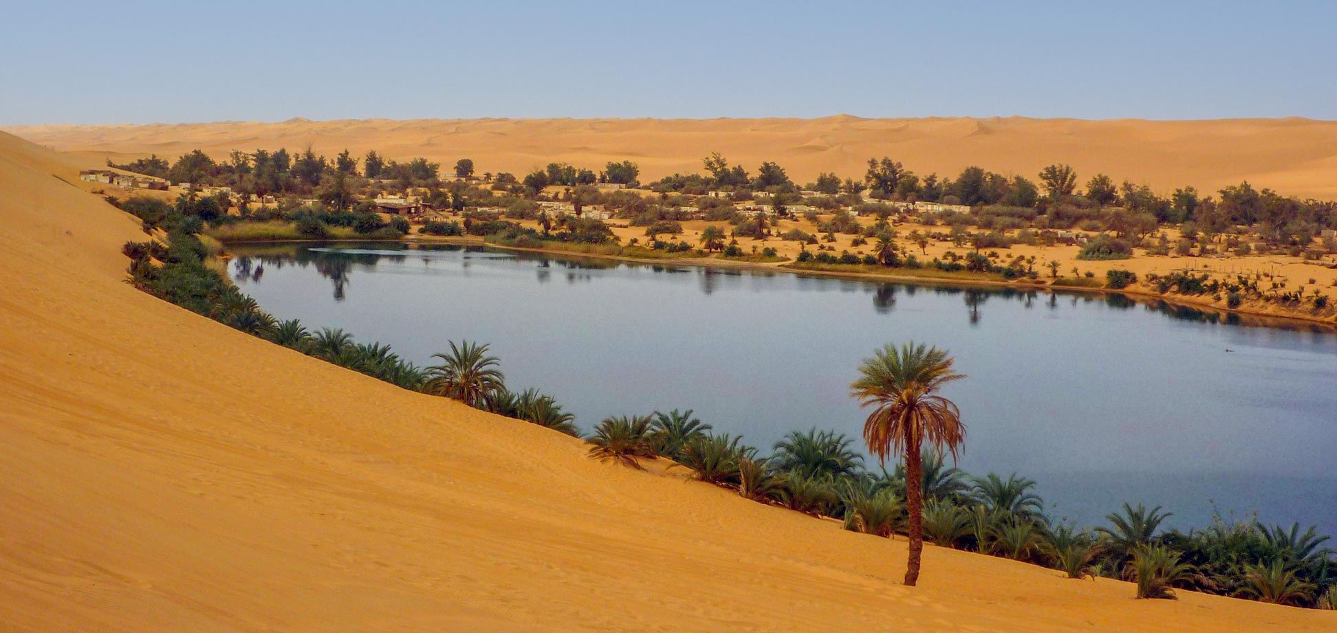 Gaberoun Oasis in the  desert