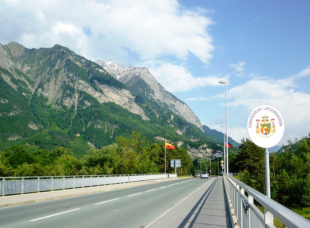 Border of Liechtenstein and Switzerland