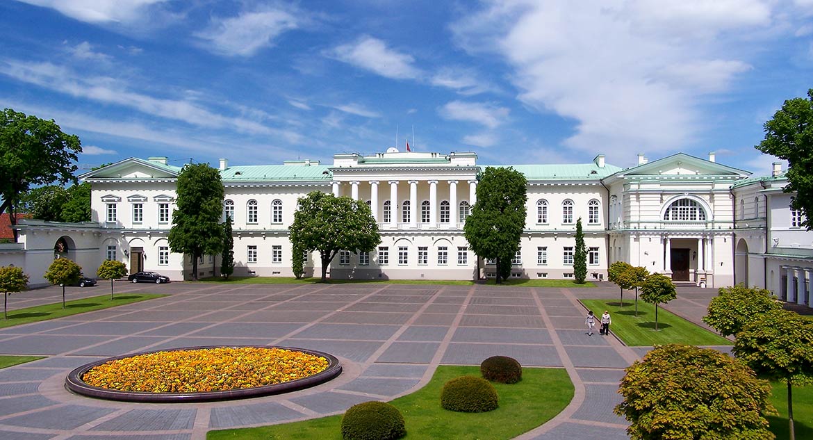 Backyard of the Presidential Palace in Vilnius