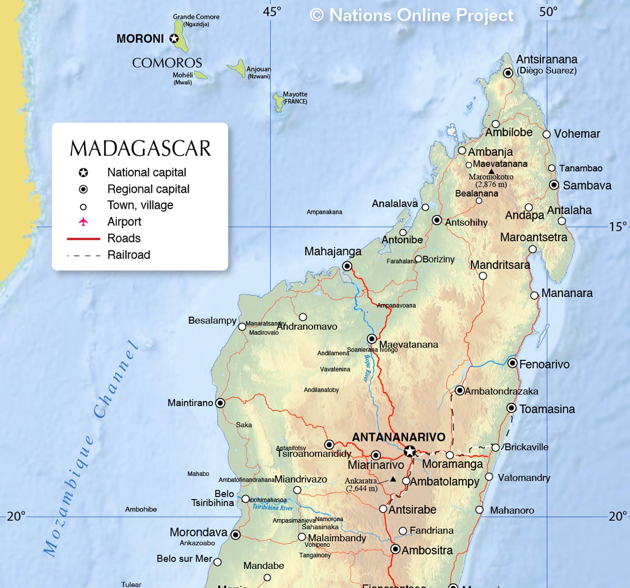 Madagascar On A Map Of Africa - Map of world