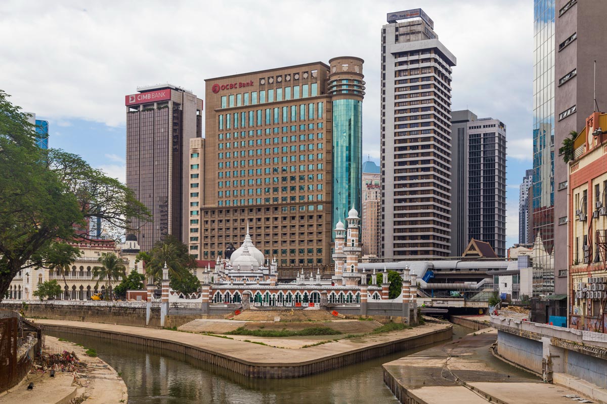 Floating Mosque of Klang, the royal capital of Selangor, Malaysia