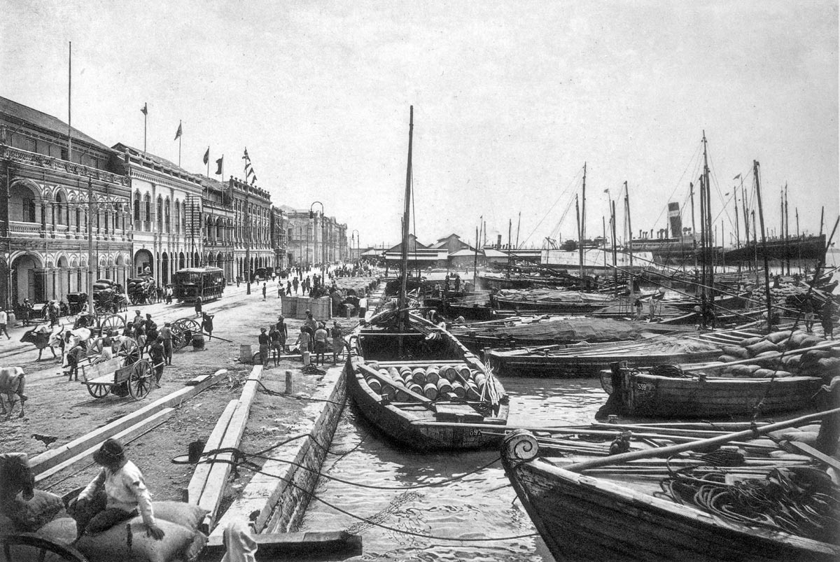 Weld Quay in the Port of Penang, George Townin the 1910s