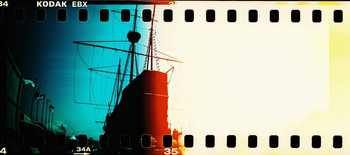 overexposed film - Sailingboat-Melaka, Malaysia