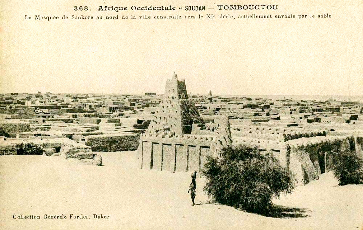 1906 postcard of Timbuktu and the Sankoré Mosque, Mali
