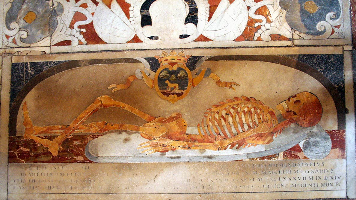 St. John's Co-Cathedral in Valletta, detail from a tomb slab