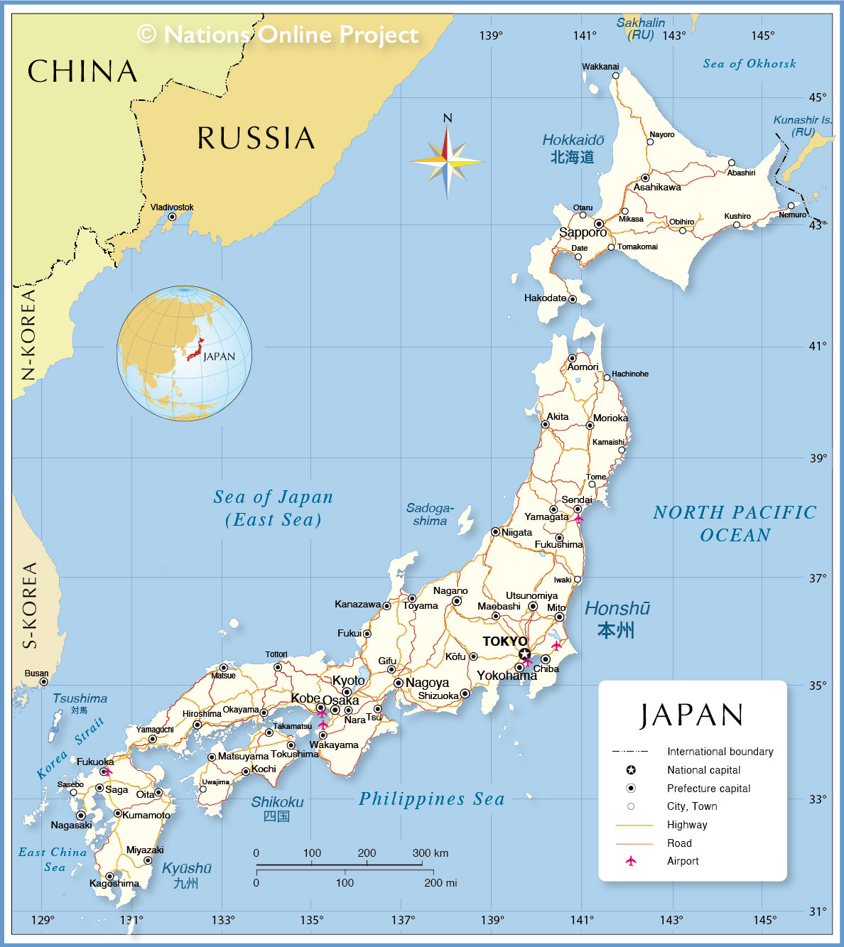 Map Of Japan With Cities - Best Map of Middle Earth